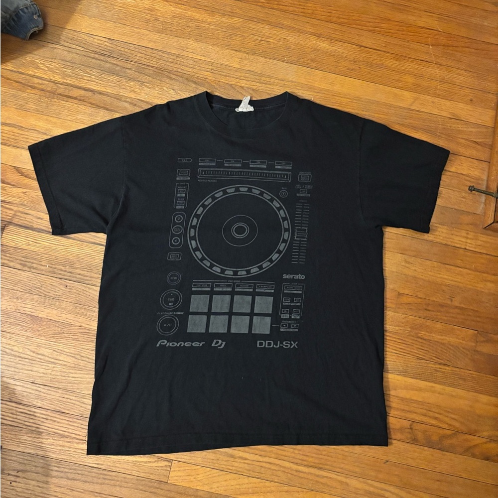 90s Pioneer DJ Black Graphic T-Shirt